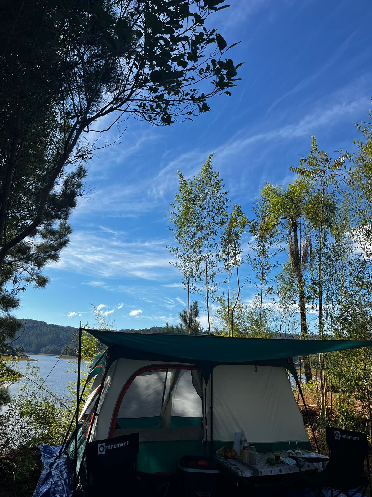 Área de convivência do camping